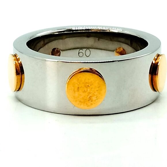 Authentic vintage GUCCI Combi Ring US 4.5-5 Gold Steel K18 - Picture 2 of 8